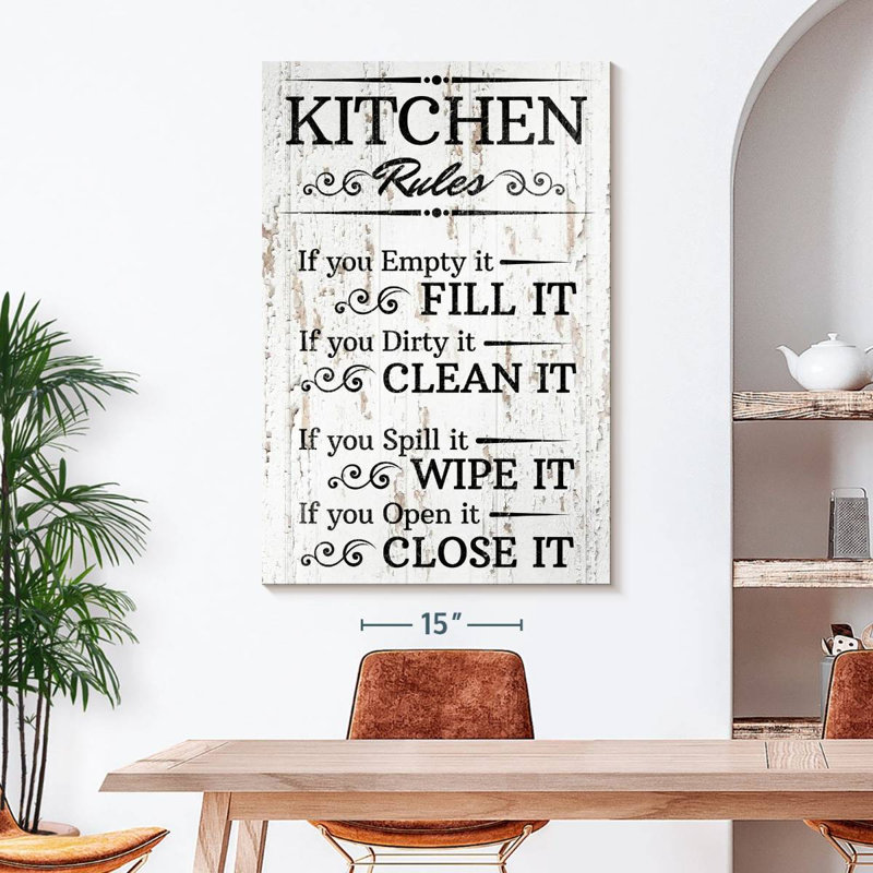 «Clean Kitchen», impression sur toile, H 48 po x l 32 po x P 1,25 po