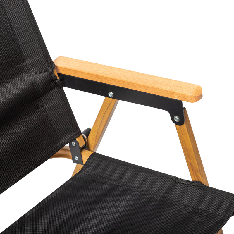 Chaise de camping en aluminium, Noir