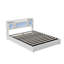 PU Leather Ottoman Bed, RGB LED Storage Headboard & USB-C Charging, European Double (140X200cm) & King (160X200cm) -1980406738-1980406739