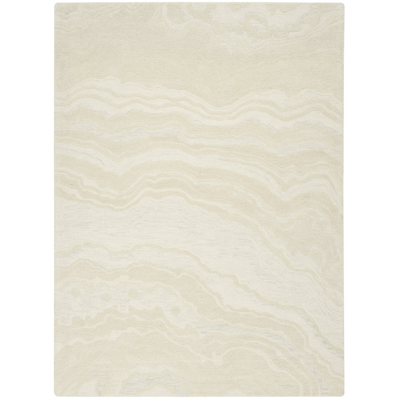 Cahide Abstract Wool Handmade Area Rug, Rectangle 259 x 351cm