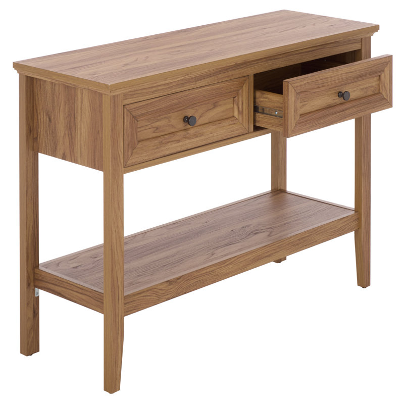 Quinta 2 Drawer 1 Shelf Console, Oak