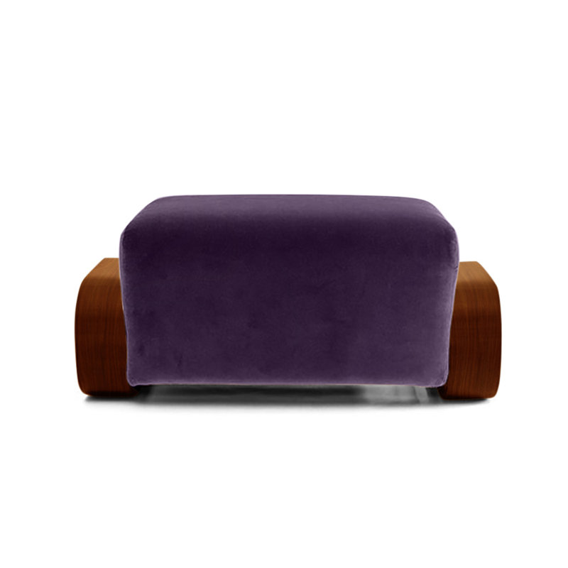 Repose-pieds Cayenne, Velours violet