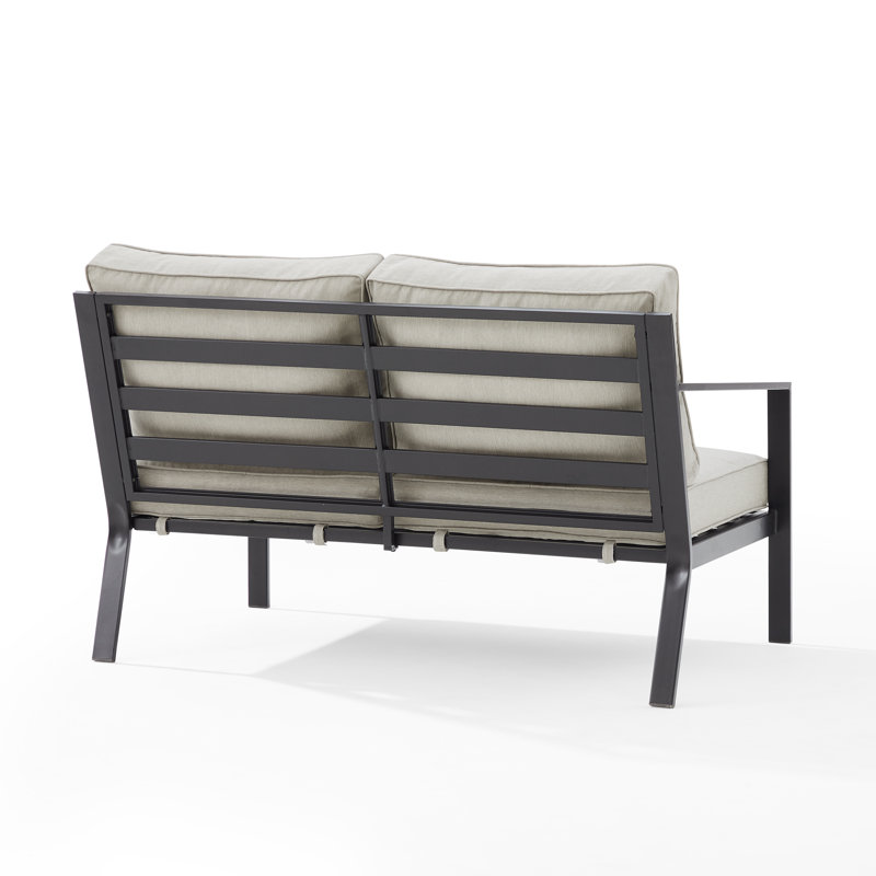 Causeuse modulaire en métal Oduname, Taupe