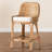 Kyle Modern Bohemian Woven Rattan Counter Stool with Cushion