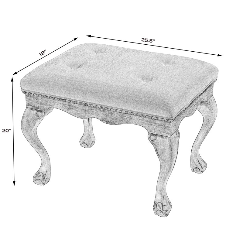 Nagako Cotton Blend Upholstered Storage Bench, Olive Ash Burl