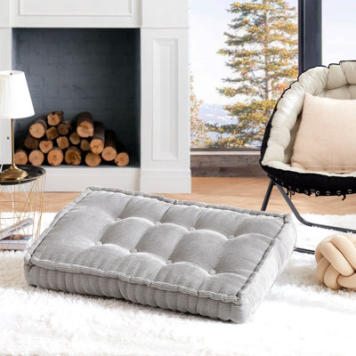 Rainha Rectangle Tufted Extra Thick Oversized Floor Pillow
