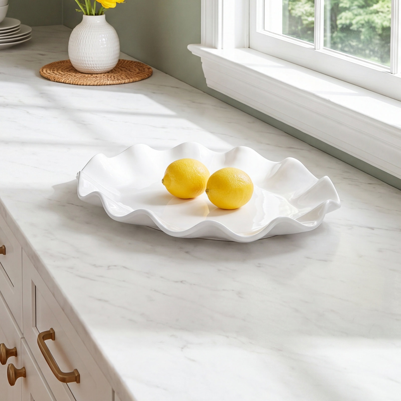 Valini Oval Ceramic Platter, 12.6'' W X 18.8'' L X 2.3'' H