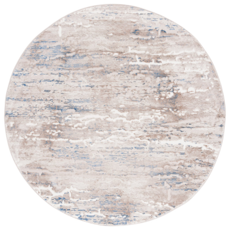 Tapis abstrait Nyjal Performance, Rond 6 pi 7 po