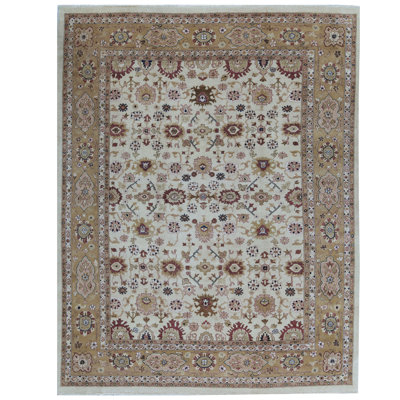 Tapis ivoire de haute qualité noué à la main Sultanabad