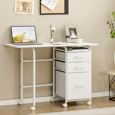 Ryilee Foldable Steel Writing Desk