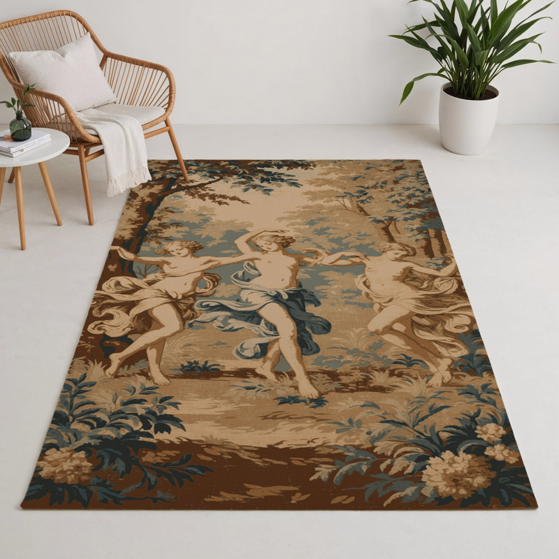 Tapis d'intérieur et d'extérieur brun français