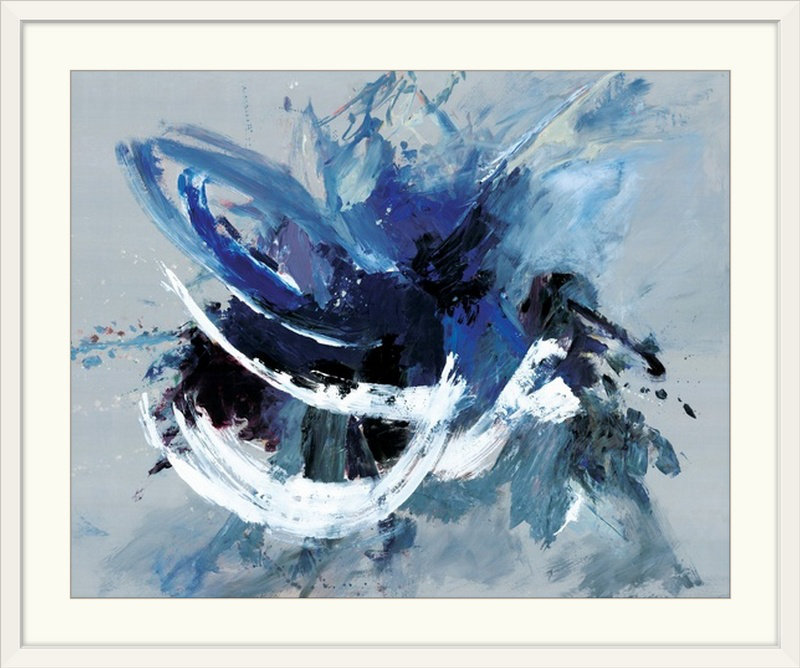 «Carpe Diem», reproduction d'art, Cadre blanc, H 32 po x l 38 po x p 1 po