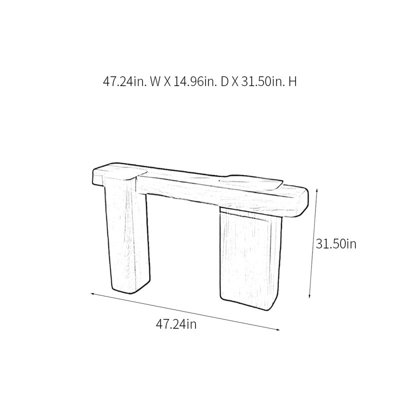 Console Modern Minimalist Art, H 31,5 po x l 47,24 po x P 14,96 po
