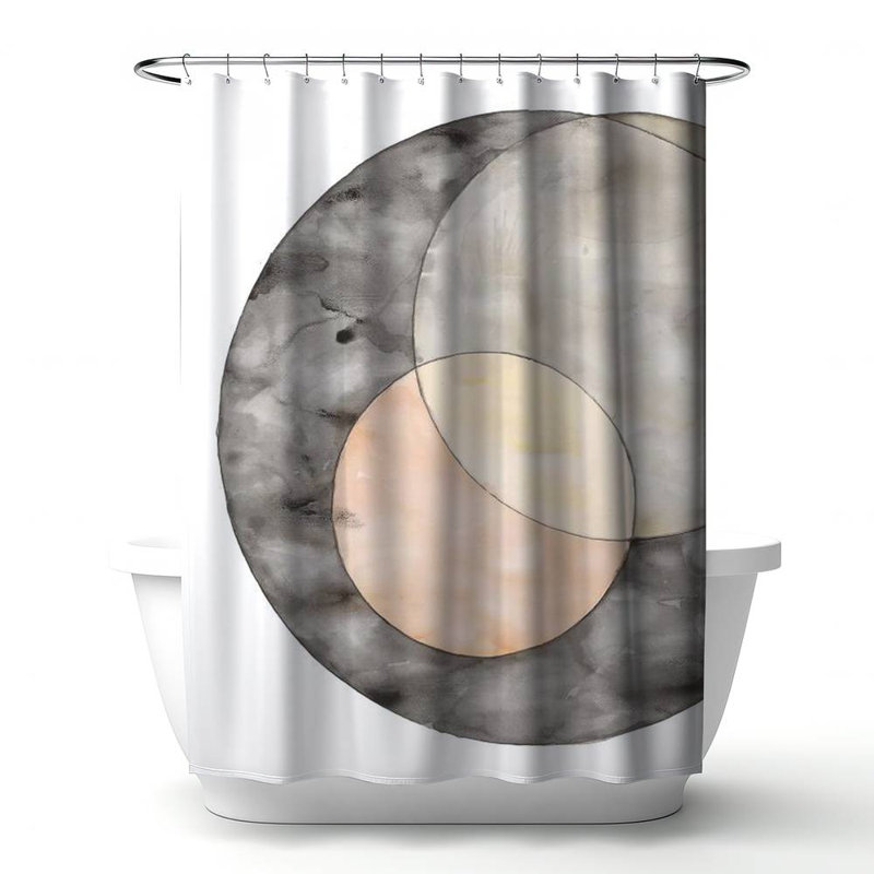 Dafny – Polyester Shower Curtain, Dye Sublimation Print, 71" W × 74" L