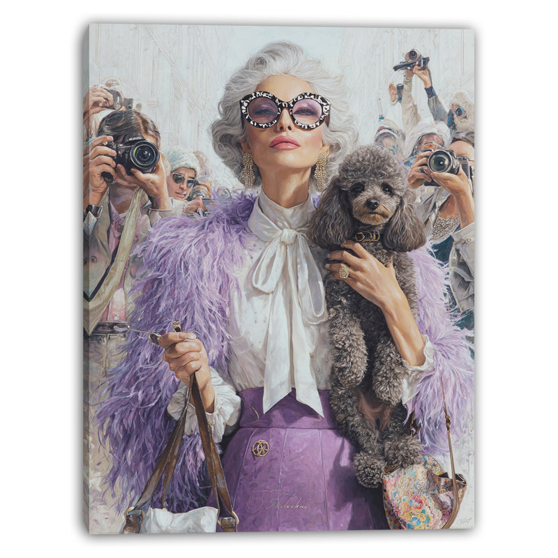 «Violet Glamour», art mural sur toile tendue