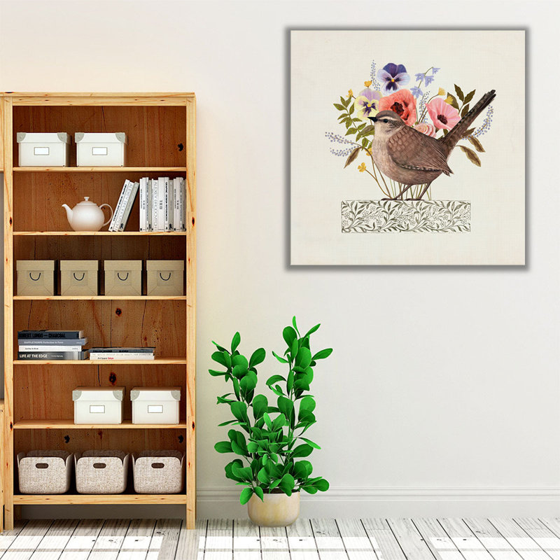 «Avian Collage I», reproduction d'art sur toile, H 30 po x l 30 po