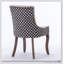 Chaise de salle à manger Ultra Side avec tissu épais, dossier haut et rivets décoratifs pour un confort élégant
