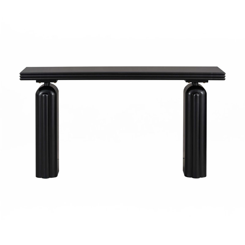 Console élégante et luxueuse en placage d'acacia
