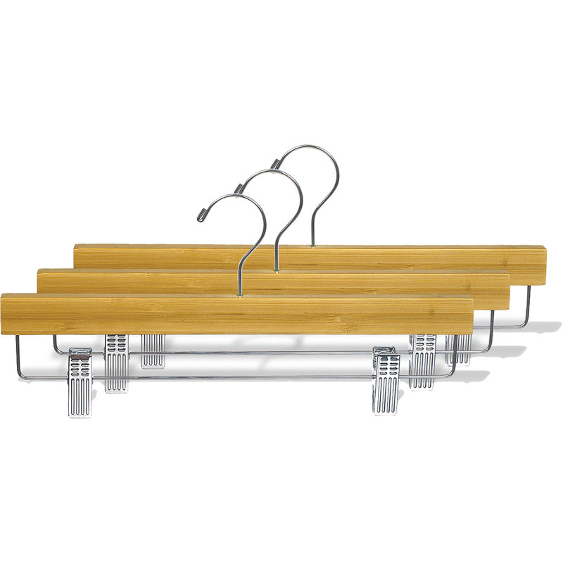 Wood Hangers With Clips for Skirt/Pants