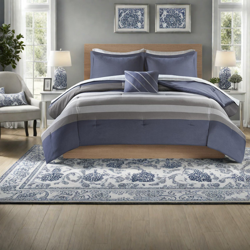 Premium Twin Polyester Bedding Sets, Striped Style For Home Comfort