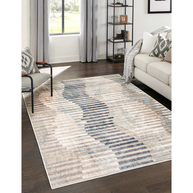 Tapis beige Kalliope, Rectangulaire 8 pi x 10 pi