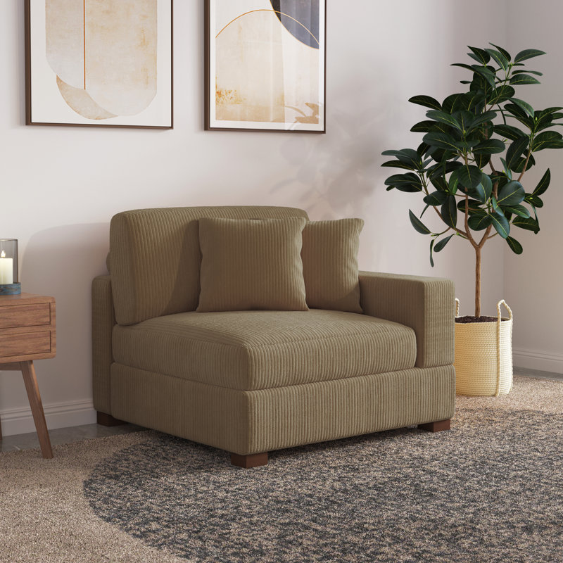 Milbrey 104.1Cm Wide Armchair, Camel Corduroy