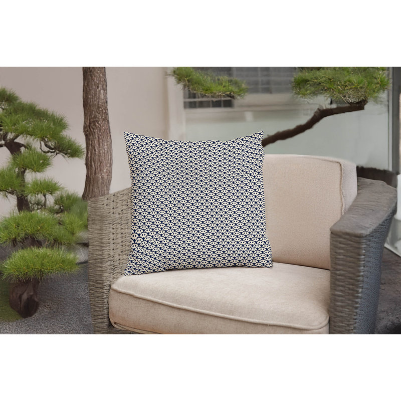 Coussin dÃ©coratif Ã  motifs de taches, Carré 18 po, Bleu marine profond géométrique