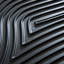 Table basse en fibre de verre en forme de nuage: conception en relief noir mat pour le salon ou appartement - pas d'assemblage de table centrale irrégulière