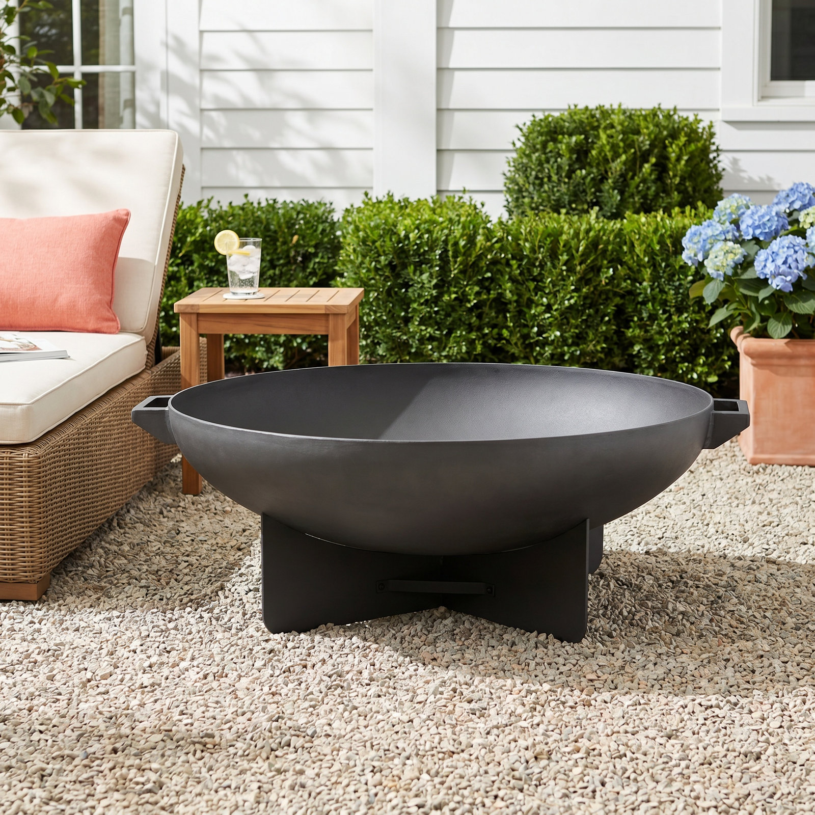 Anson Outdoor Fire Pit, Gray
