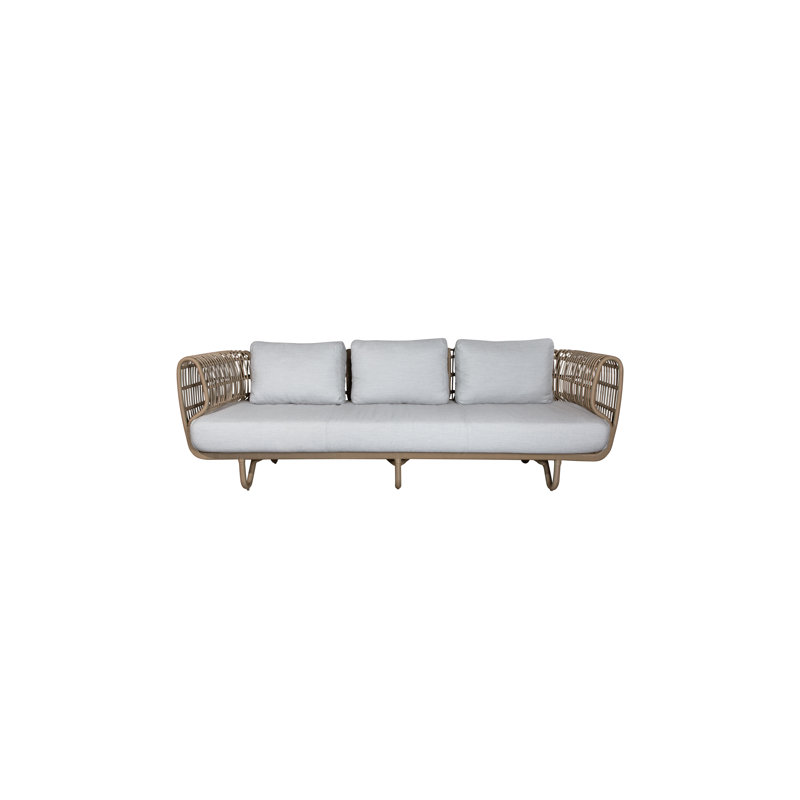 Nest 3-Seater Sofa Outdoor, Natural, Light Gray