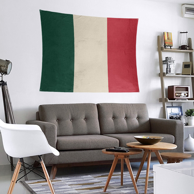 Tapisserie de polyester Minnesota, H 27,5 po x l 37,5 po, Vert forêt / blé du Minnesota / rouge Iron Range