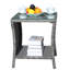 Table basse d'extérieur 1 table basse avec verre trempé transparent-275046872