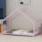 Kids Metal Bed Frame with Frame House Silhouette-129020733