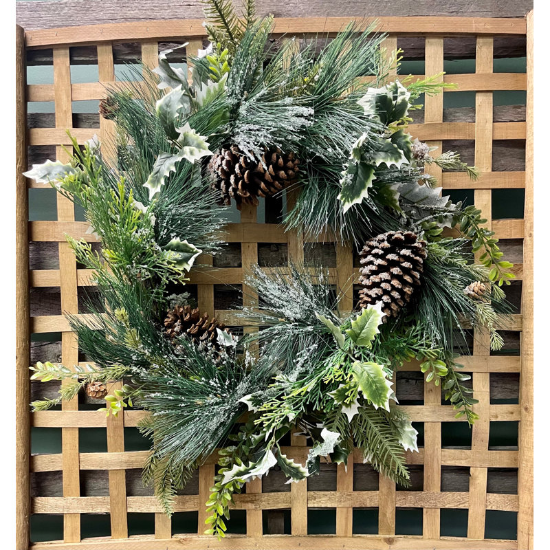 Faux Pine Polyester 24'' Wreath