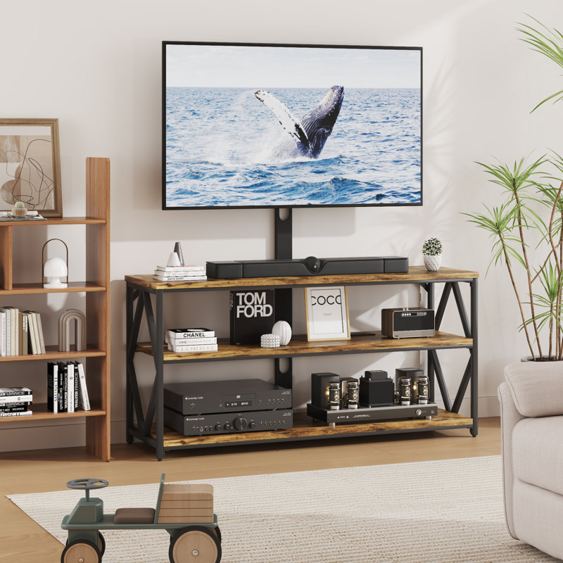Silem Unfinished TV Stand for TVs up to 70", Brown