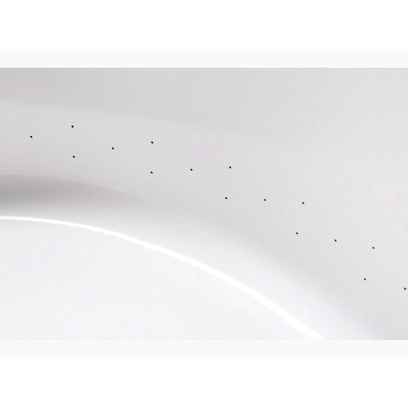Archer® 60" x 32" Alcove Air Acrylic Bathtub with Heater, White, Left