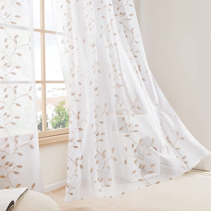 Paire de rideaux occultant Janda, Beige, l 52" x L 84"