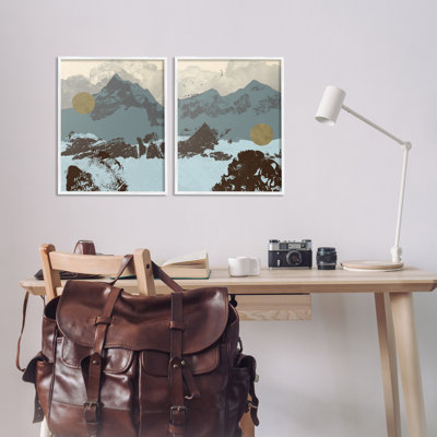 Mountain Range by Jacob Green - 2 Piece Painting Print Set