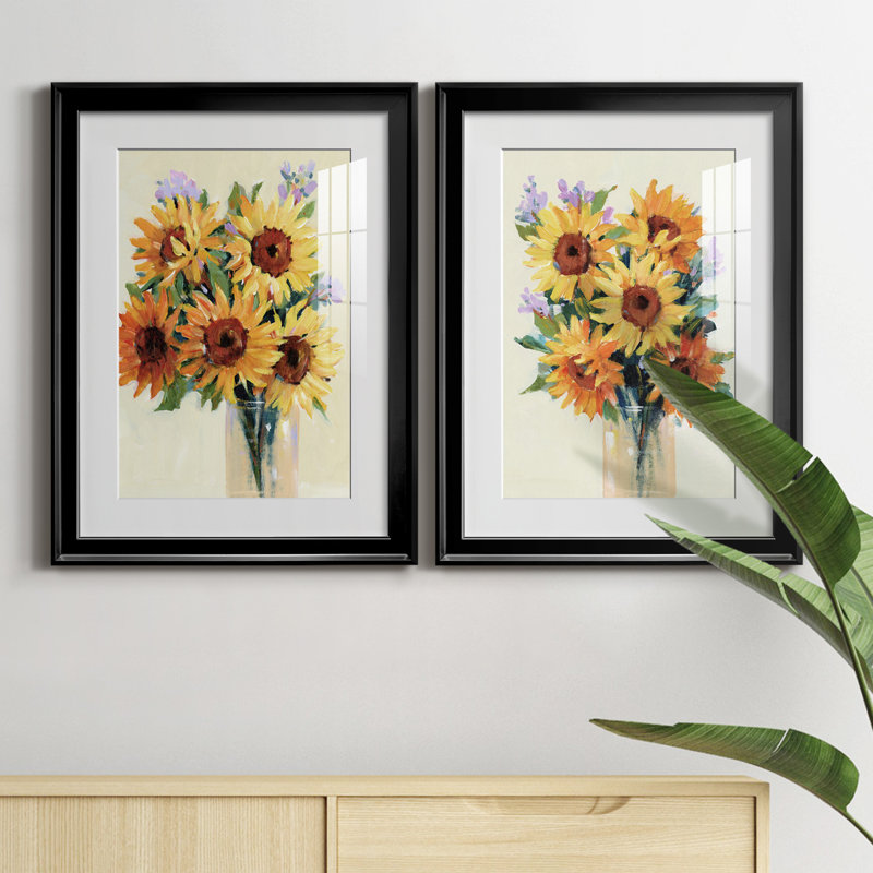 «Fresh Cut Flowers I», reproduction encadrée de qualité supérieure - prête à être accrochée, H 36,5 po x l 53 po x P 1 po