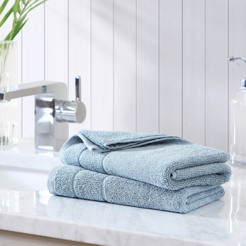 Turquoise Cotton Ridged 6-Piece Towel Set