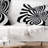 Spiral Black n White - Abstract Printed Throw Pillow-28529947