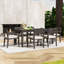 Ensemble de salle à manger 7 pièces imperméable avec table de patio et 6 chaises rembourrées-345120136