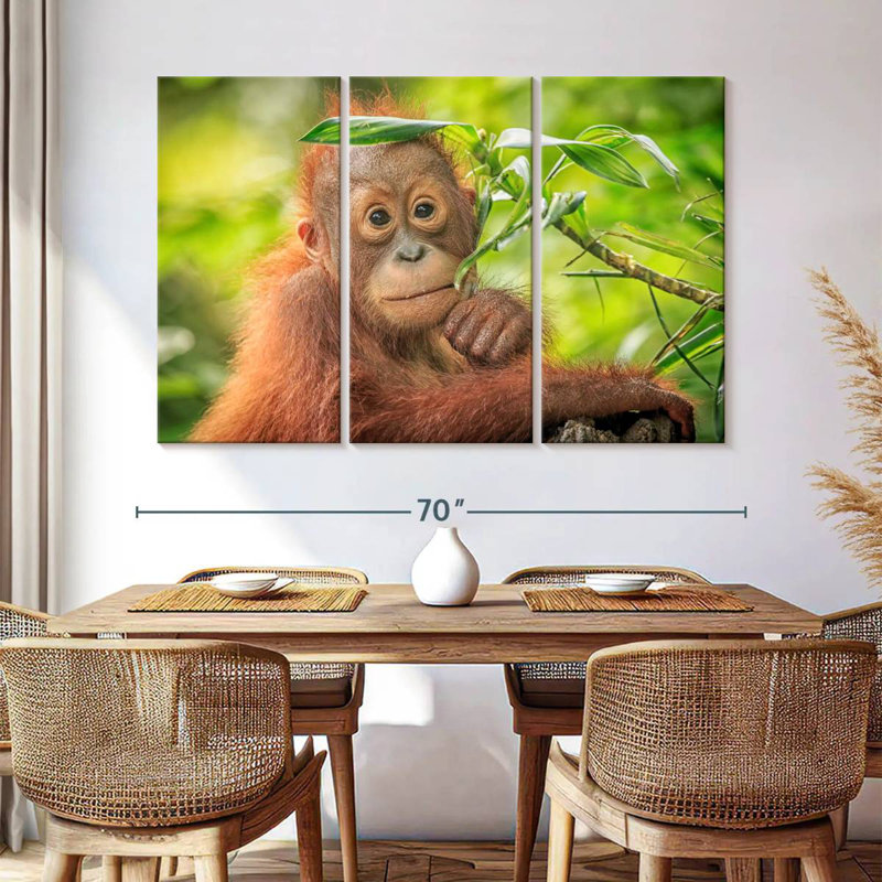 Brampt Leaf Munching Orangutan, 42" H x 65" W