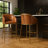 Modern Barrel-Back Bar Stool