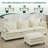 4-Piece 110.6" Chenille Modular Upholstered Sectional Sofa Deep Seat Cloud Couch With Ottoman-1344399048