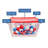 SimplyKleen 14.5-Gallon Recycling Totes, 4-Pack | Heavy-Duty & Leak-Proof | Red, White & Blue Patriotic Design for 4th of July, Trash & Recycling Bin