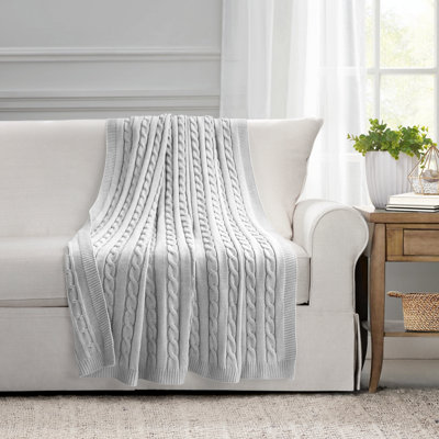 Paisely Knitted Throw Blanket