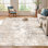 Elroy Modern Abstract Machine Washable Area Rug with Non-Slip Rubber Backing