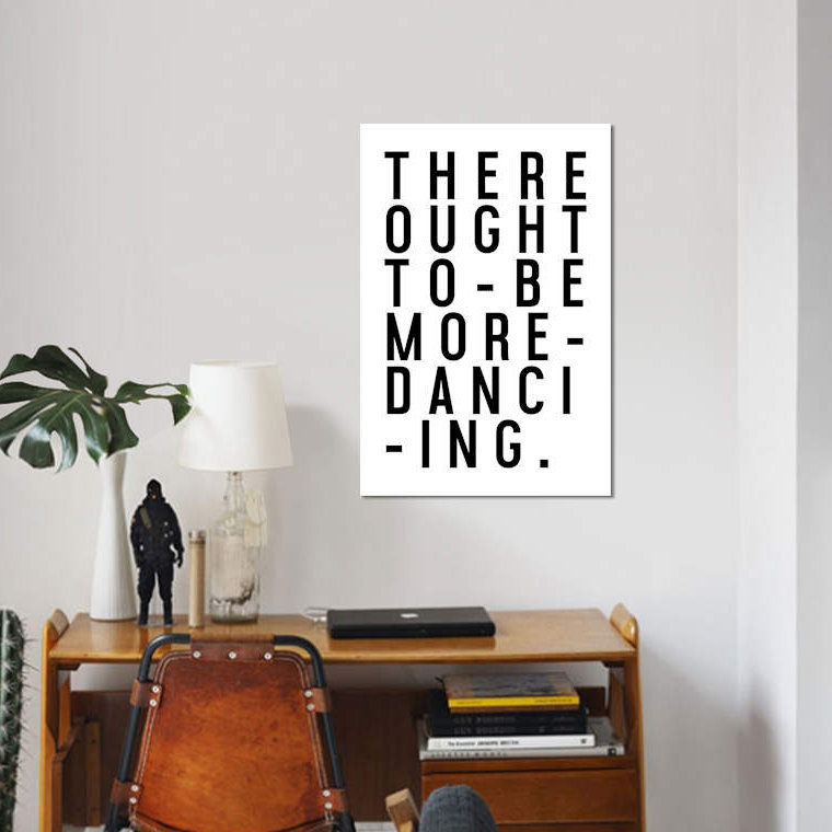 « more danse », art textuel sur toile, H 40 po x l 26 po x P 1,5 po