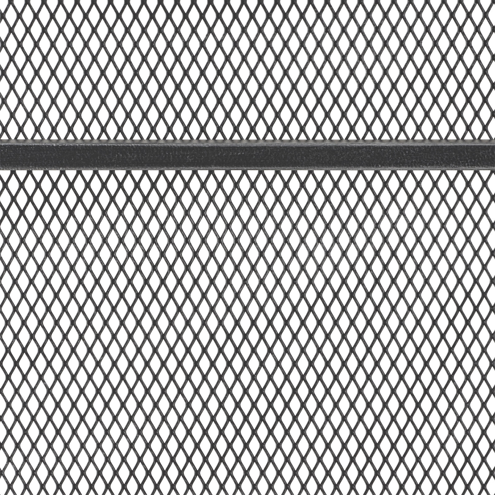 Erick Iron Fireplace Screen, Black/Brushed/Silver